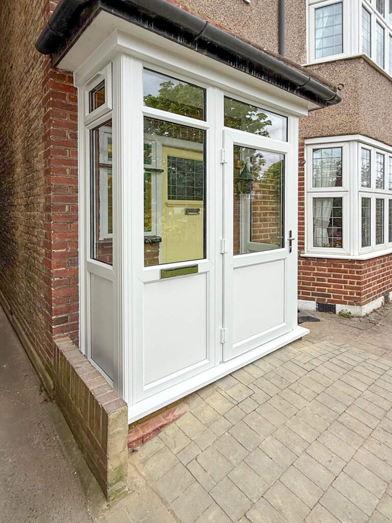 Transformed PVCu porch